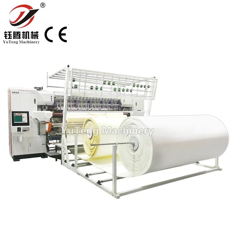 উচ্চ গতির 1200rpm কম্পিউটারাইজড কুইলটিং মেশিন 2450mm ওয়ার্কিং প্রস্থ এবং স্বয়ংক্রিয় থ্রেড ট্রিমিং সঙ্গে